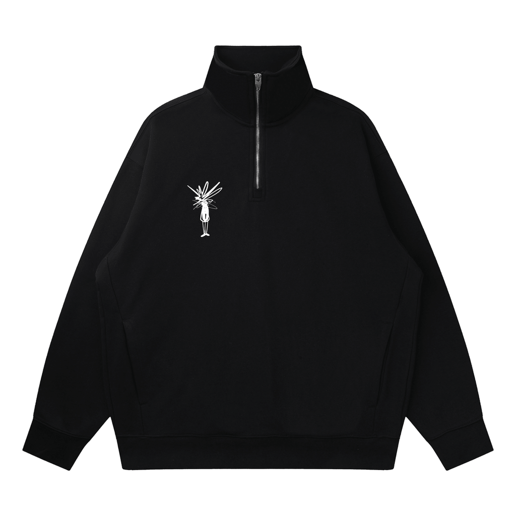Quarter - Zip Drop Shoulder Sweatshirt - Inside Thoughts