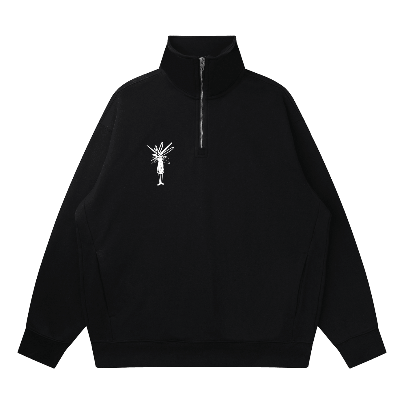 Quarter - Zip Drop Shoulder Sweatshirt - Inside Thoughts