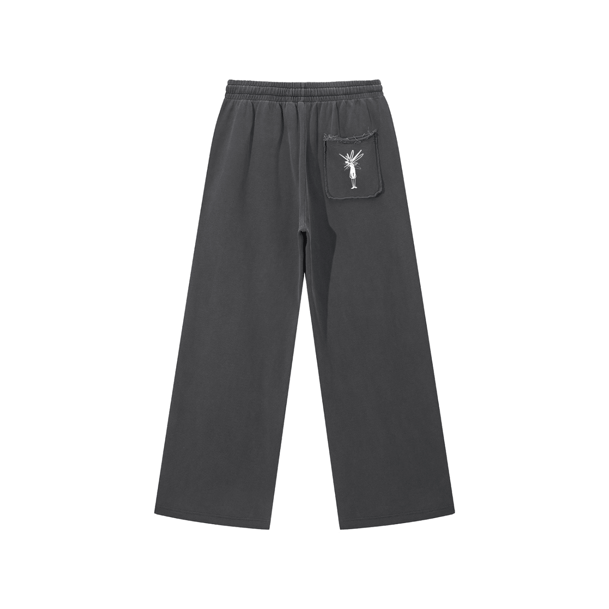 Snow Washed Raw Edge Sweatpants - Inside Thoughts