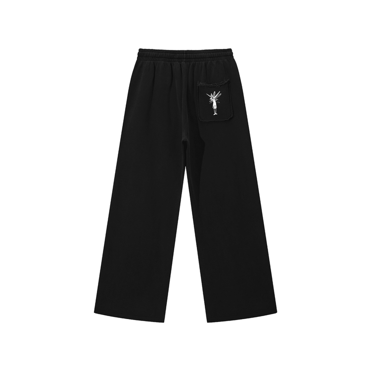 Snow Washed Raw Edge Sweatpants - Inside Thoughts