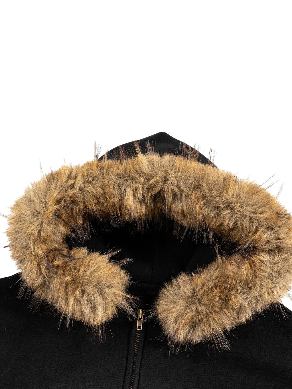 Sun Fade Boxy Detachable Fur Hoodie - Inside Thoughts