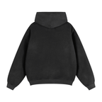 Sunfade Two - way Zipper Boxy Fleece Hoodie - Inside Thoughts