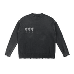 Vintage Washed Distressed Sweater - Inside Thoughts