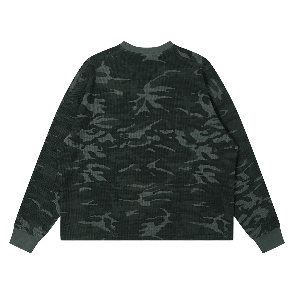 Waffle Camo Boxy Long Sleeve - Inside Thoughts