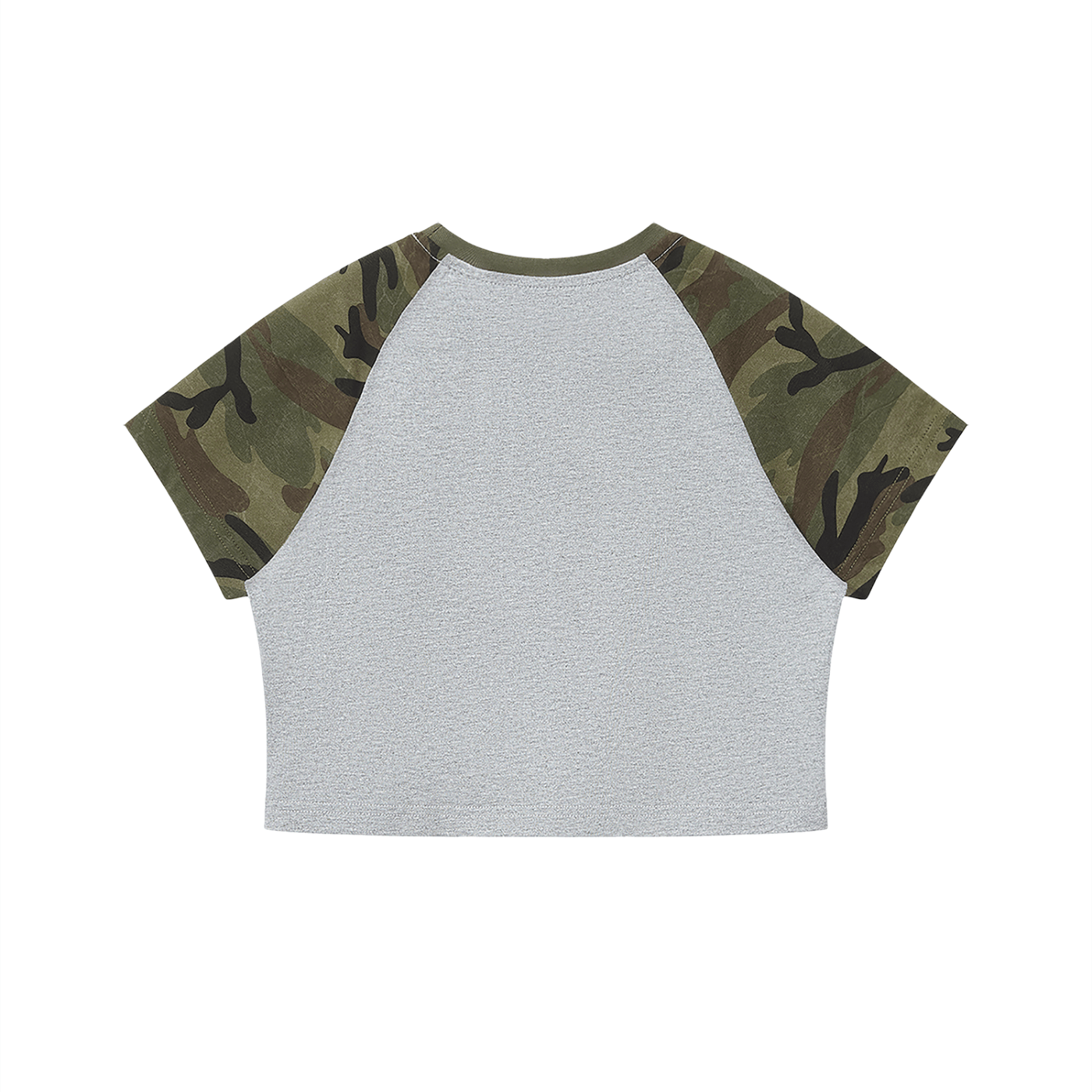 Women’s Camo Raglan Crop T-Shirt - Inside Thoughts