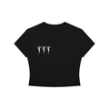 Women's Crewneck Crop T-Shirt - Inside Thoughts