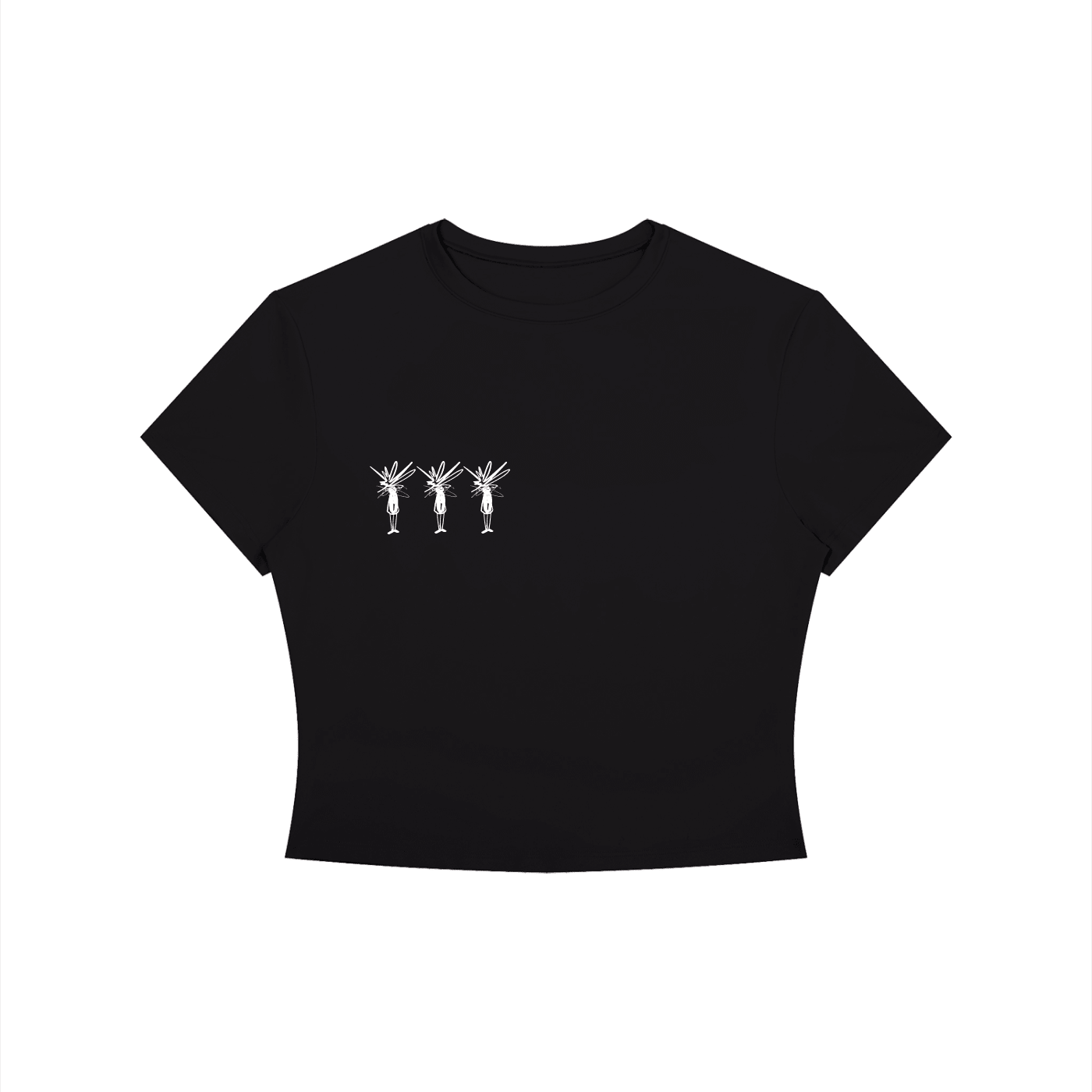 Women's Crewneck Crop T-Shirt - Inside Thoughts