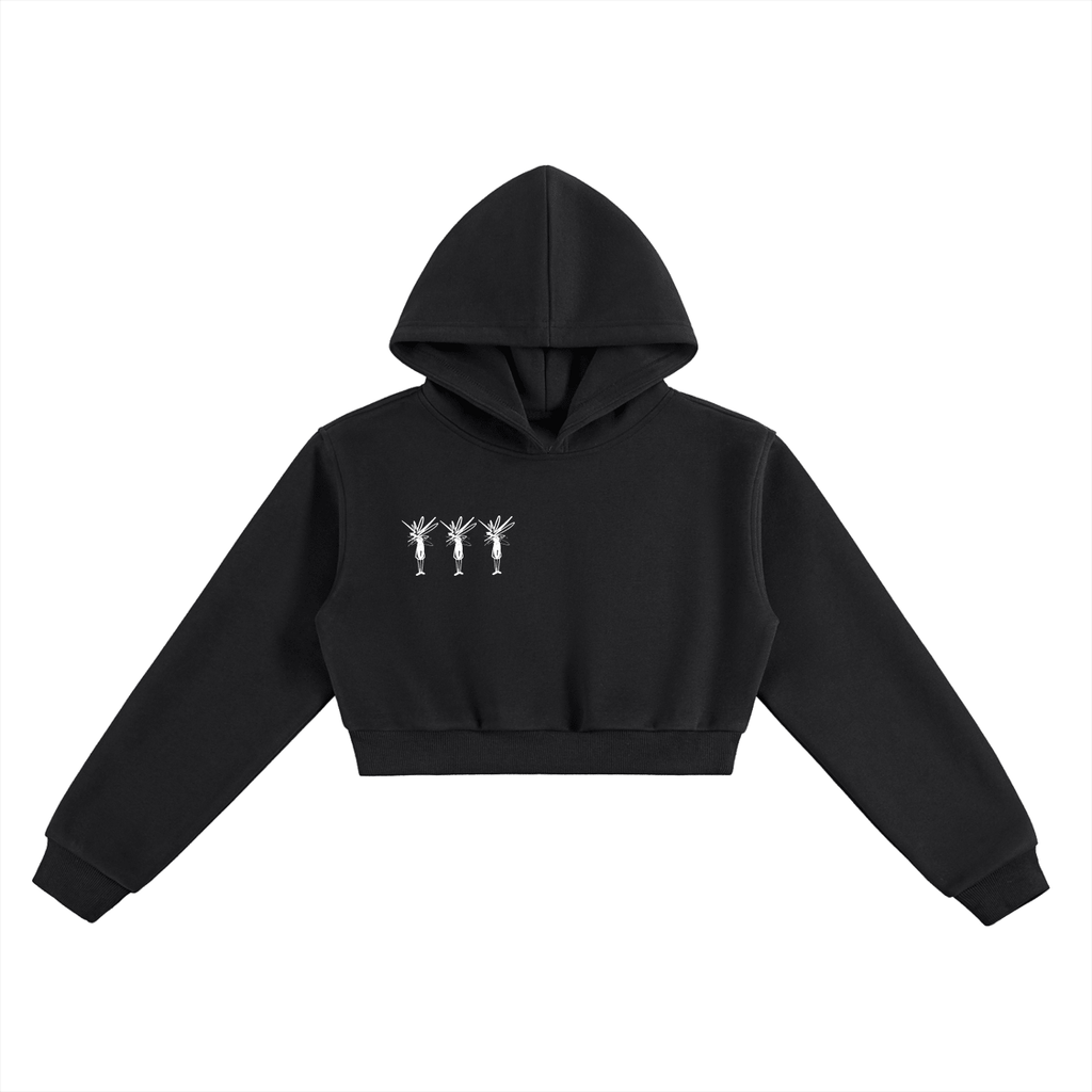 Womens Essential Cropped Hoodie - Inside Thoughts