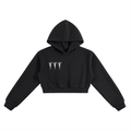 Womens Essential Cropped Hoodie - Inside Thoughts