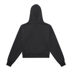 Womens Fleeced Zip-Up Cropped Hoodie - Inside Thoughts