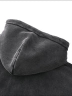 Zip - Through Boxy Fleece Hoodie - Inside Thoughts