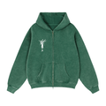Zip-Through Boxy Fleece Hoodie - Inside Thoughts