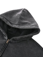 Zip - Through Boxy Fleece Hoodie - Inside Thoughts