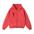 Zip-Through Boxy Fleece Hoodie - Inside Thoughts