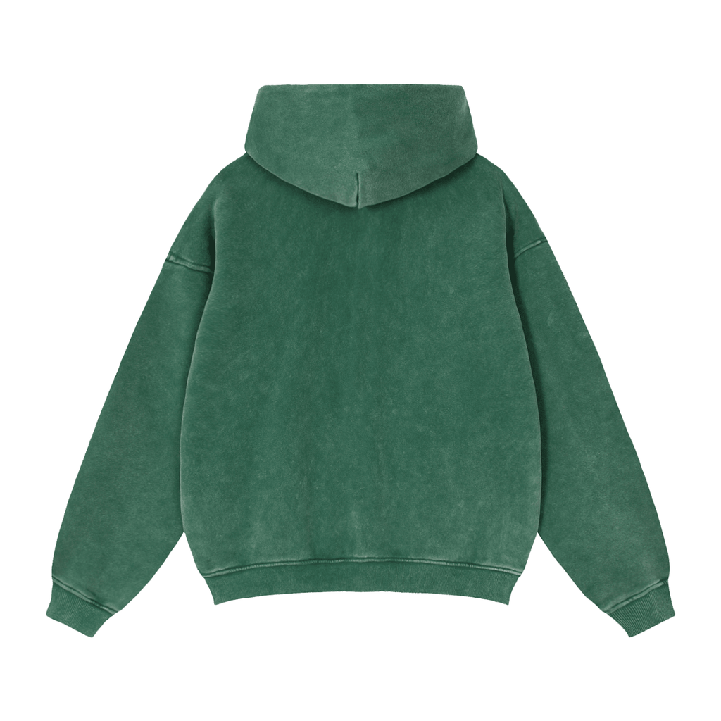 Zip-Through Boxy Fleece Hoodie - Inside Thoughts